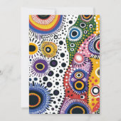 Invitación Psicodélica Retro. Invitación a fiesta Kaart (Voorkant)
