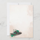 Invitación Quinceañera Charra Emerald green Kaart (Achterkant)