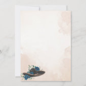 Invitación QUINCEANERA Mariachi Charra Rustic Blue Kaart (Achterkant)