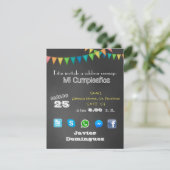 Invitacion Redes Sociales Kaart (Staand voorkant)