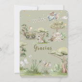 Invitación Safari Animal Boho Baby shower Kaart (Achterkant)