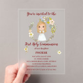 Invitación sobre acrílico PHOEBE Primera Comunión Acryl Uitnodigingen (Insitu (Draagbaar))