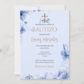 Invitación Spanish Baptism Boy invitation  Kaart (Voorkant)