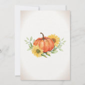 Invitación Sunflower & Pumpkins herfst Baby shower Kaart (Achterkant)