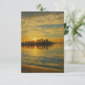 Invitación Sunset over a Mediterranean Harbour Kaart (Staand voorkant)