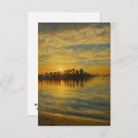 Invitación Sunset over a Mediterranean Harbour Kaart (Voorkant / Achterkant)