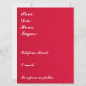 Invitación - Te invito a mi Fiesta - La Rosa Roja Kaart (Achterkant)