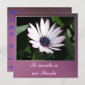 Invitación - Te invito a mi Fiesta - Margarita Kaart (Voorkant / Achterkant)