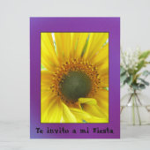 Invitación - Te uitnodiging a mi Fiesta - Girasol (Staand voorkant)