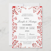 Invitación tema Mexicano para boda Kaart (Voorkant)