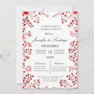 Invitación tema Mexicano para boda Kaart