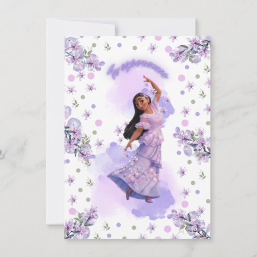 Invitación Template Isabella's Birthday Invitation Kaart (Achterkant)