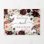 Invitación Tríptica Elegante triptiek bloemenfoto Drieluik Uitnodiging (Cover)