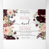 Invitación Tríptica Elegante triptiek bloemenfoto Drieluik Uitnodiging (Binnenkant midden)