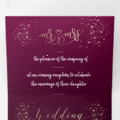 Invitación tríptica para boda personalizada drieluik uitnodiging (Binnenzijde eerst)