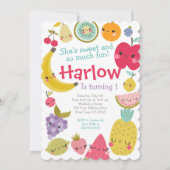 Invitación Tuttifrutti Birthday Invitation Kaart (Voorkant)