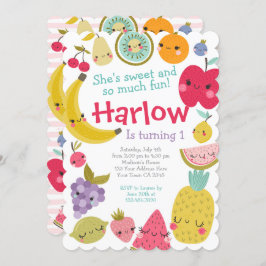 Invitación Tuttifrutti Birthday Invitation Kaart