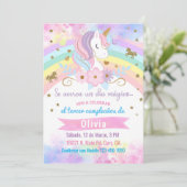 Invitación Unicorn head birthday invitation, Spani Kaart (Staand voorkant)