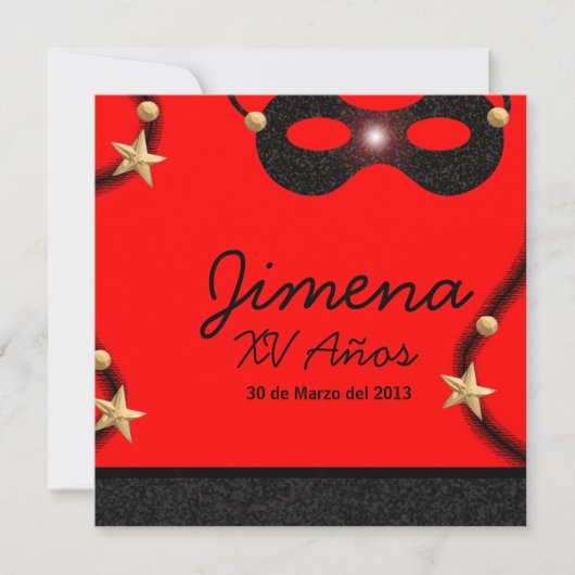 Invitación XV años Kaart (Voorkant)