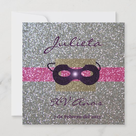 Invitación XV Años Kaart (Voorkant)