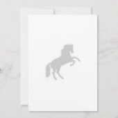 Invitaciones charro Quinceañera Charra Blue Silver Kaart (Achterkant)