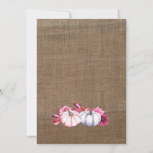 Invitaciónes con calabazas, Bautizo y 1er cumple Kaart (Achterkant)