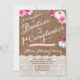 Invitaciónes con calabazas, Bautizo y 1er cumple Kaart