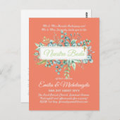 Invitaciones De Boda Baratas HOJAS Modernas Briefkaart (Voorkant / Achterkant)