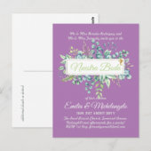 Invitaciones De Boda Baratas HOJAS Modernas Briefkaart (Voorkant / Achterkant)