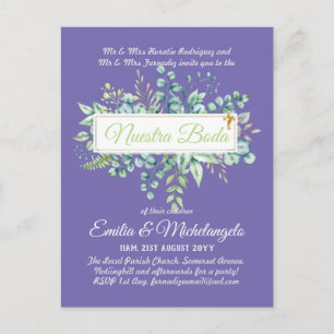 Invitaciones De Boda Baratas HOJAS Modernas Briefkaart