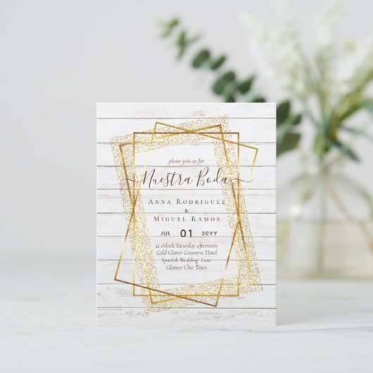 Invitaciones de Boda, budget van de Spaanse wedden (Staand voorkant)