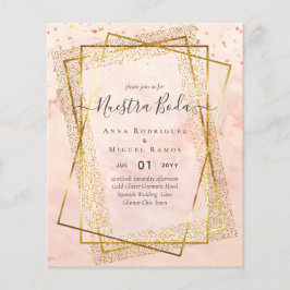 Invitaciones de Boda, budget van de Spaanse wedden Flyer