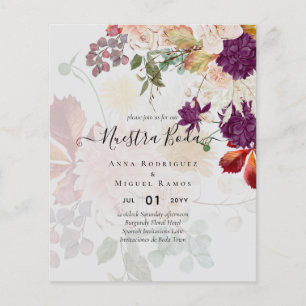 Invitaciones de Boda, BUDGET voor Spaanse bruiloft Flyer