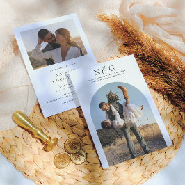Invitaciones de Boda Elegantes Foto en Arco Kaart