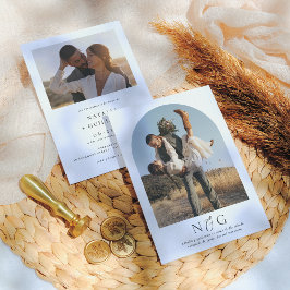 Invitaciones de Boda Elegantes y Modernas 2 Fotos Kaart