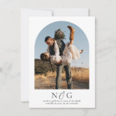 Invitaciones de Boda Elegantes y Modernas 2 Fotos Kaart (Voorkant)