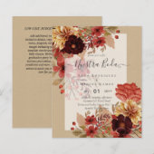 Invitaciones de Boda, Herfst van de Spaanse huweli (Voorkant / Achterkant)