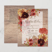 Invitaciones de Boda, Herfst van de Spaanse huweli (Voorkant / Achterkant)