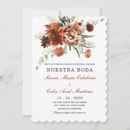 Invitaciones de Boda Terracota Elegantes Kaart