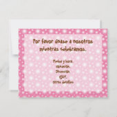 Invitaciones de cumpleaños, Fiesta de Rosa cupcake Kaart (Achterkant)