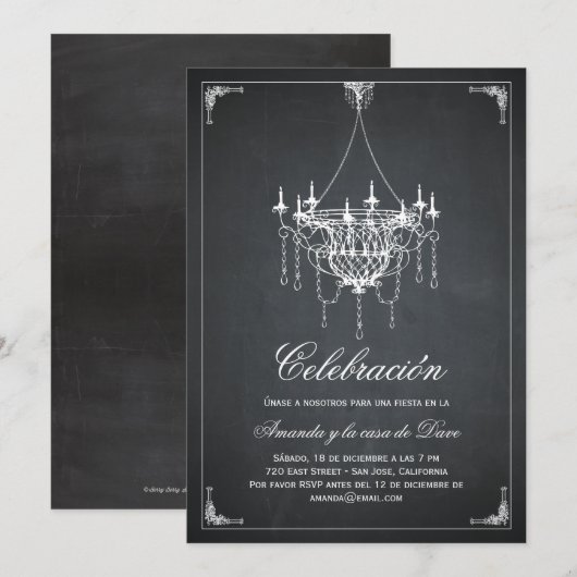 Invitaciones de la fiesta de araña rústica kaart (Voorkant / Achterkant)