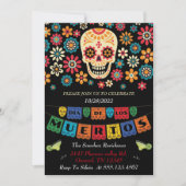 invitaciones dia de los muertos, helloween invite (Voorkant)