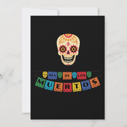 invitaciones dia de los muertos, helloween invite (Achterkant)