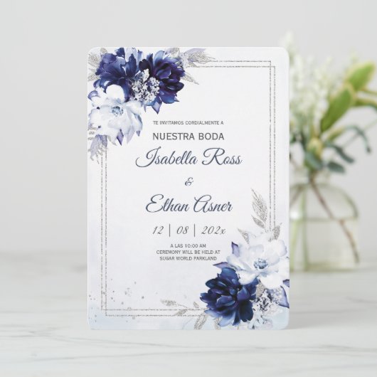 Invitaciones en Espanol para bodas Kaart (Staand voorkant)