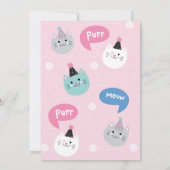 Invitaciones fiesta de cumpleaños cute kitty kaart (Achterkant)