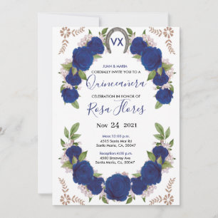 Invitaciones for Quinceanera Invitation, Blu-Rozen
