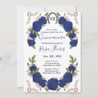 Invitaciones for Quinceanera Invitation, Blu-Rozen