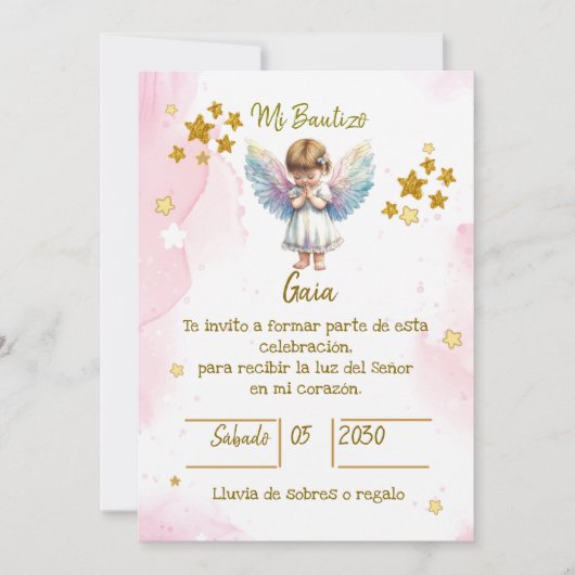 INVITACIONES PARA BAUTIZO DE NIÑA KAART (Voorkant)