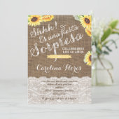 Invitaciones para fiesta sorpresa con girasol kaart (Staand voorkant)