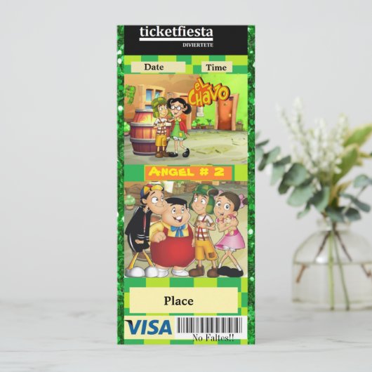 invitacon El chavo del ocho Kaart (Staand voorkant)